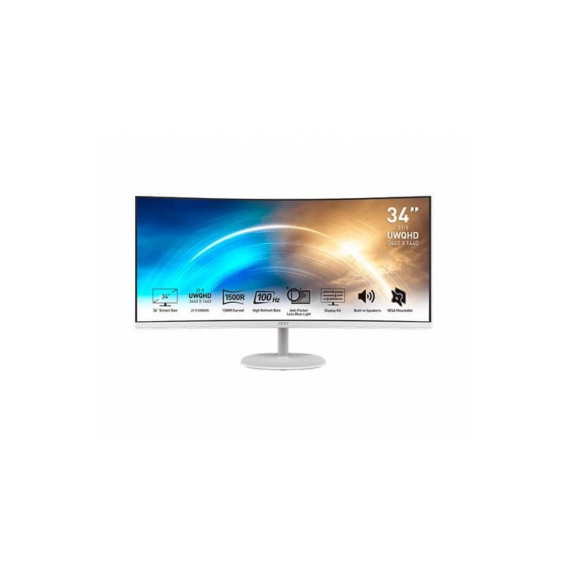 MONITOR 34  MSI PRO MP341CQW BLANCO