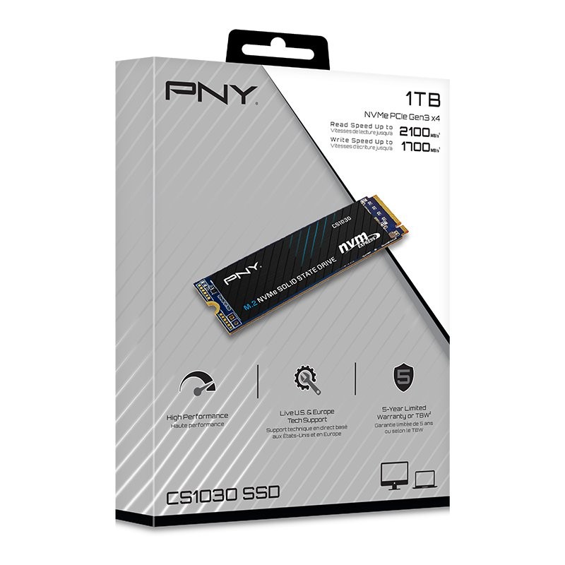 Pny cs1030 ssd 1tb m.2 nvme pcie gen3
