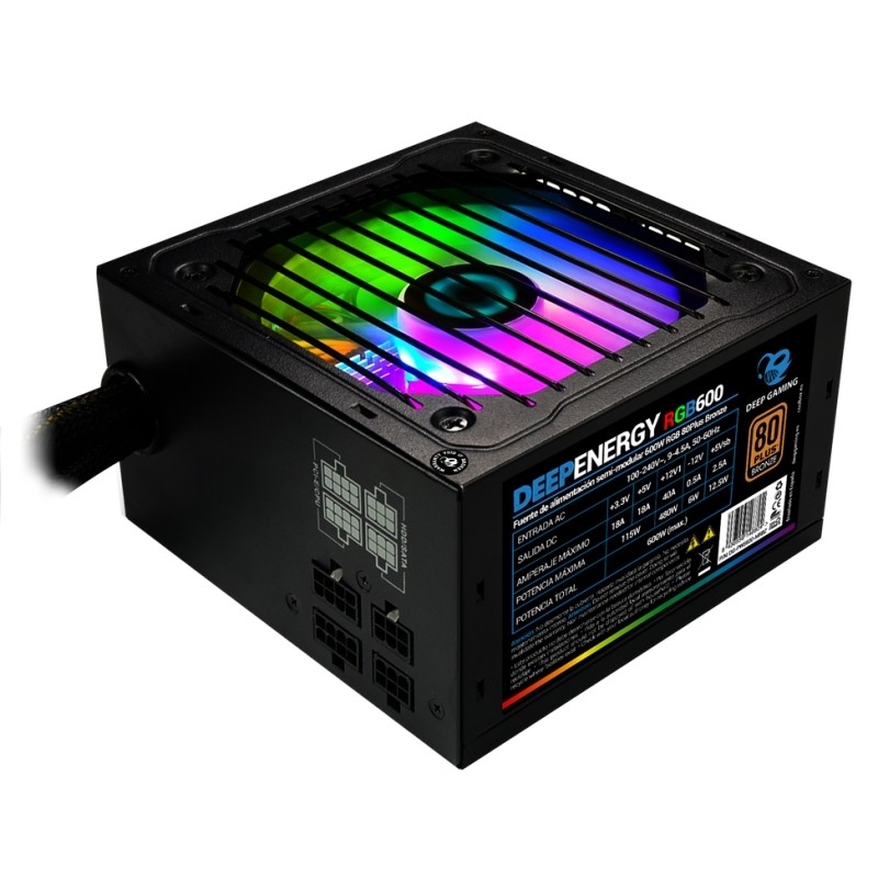 Deepgaming fuente alimentacion 600 w 80+bronze