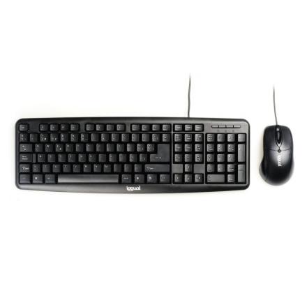 Iggual kit teclado y ratón com-ck-basic negro