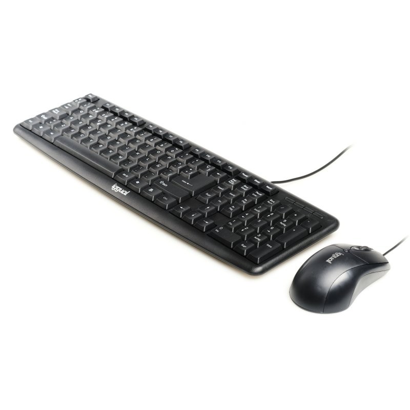 Iggual kit teclado y ratón com-ck-basic negro