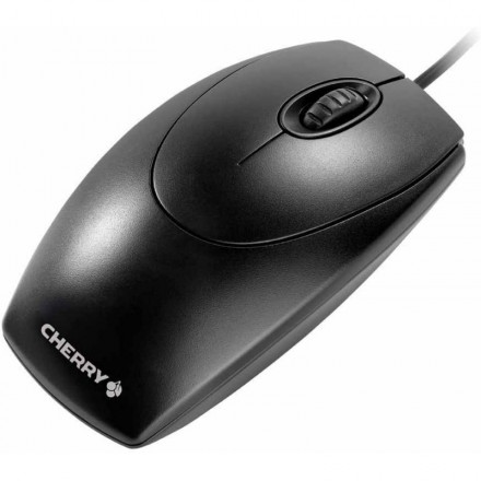 Cherry ratón óptico negro ps/2-usb