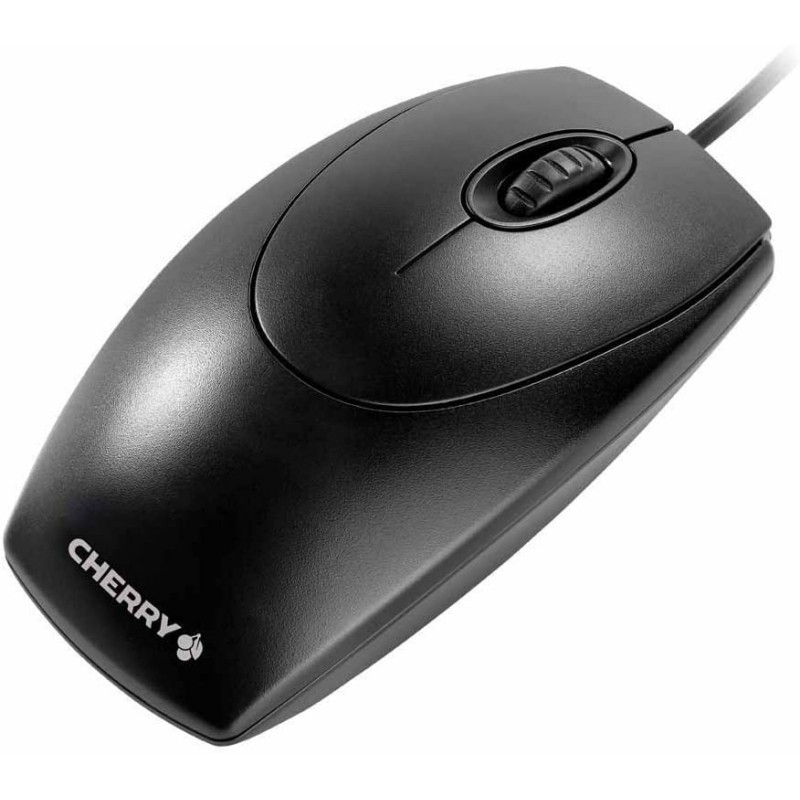 Cherry ratón óptico negro ps/2-usb
