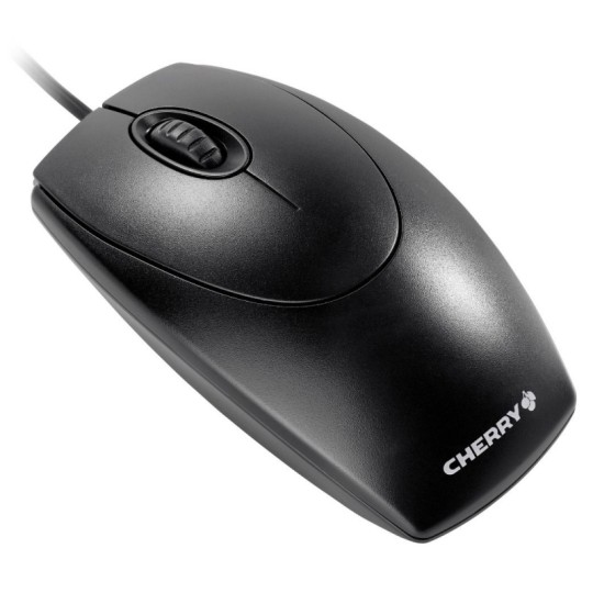 Cherry ratón óptico negro ps/2-usb