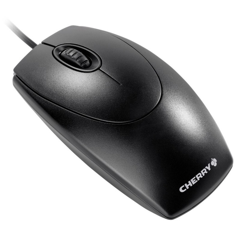 Cherry ratón óptico negro ps/2-usb