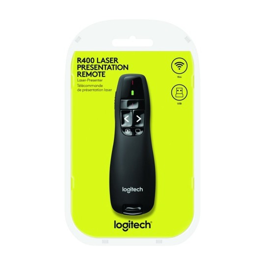 Logitech r400 wireless presenter + puntero láser