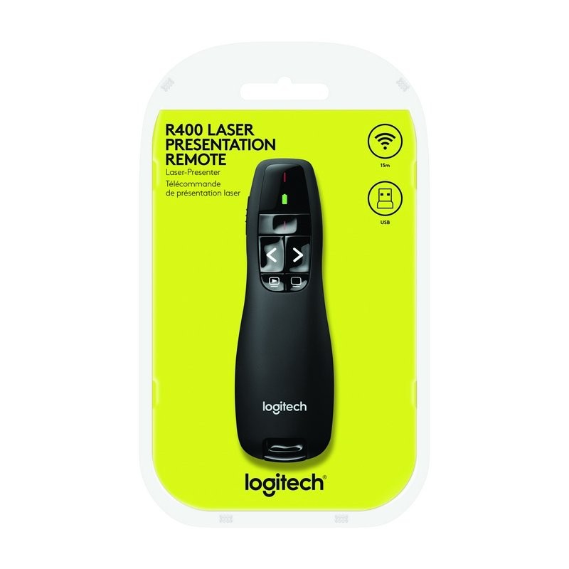 Logitech r400 wireless presenter + puntero láser