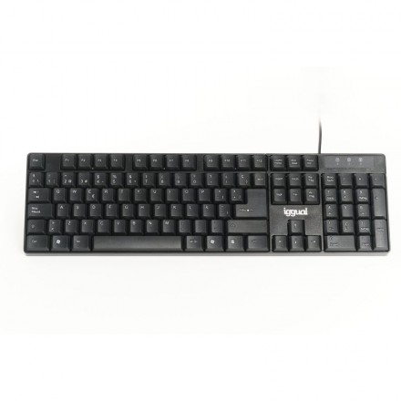Iggual teclado estándar ck-frameless-105t negro