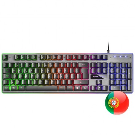 Mars gaming teclado mk220 rgb rainbow h-mech portu