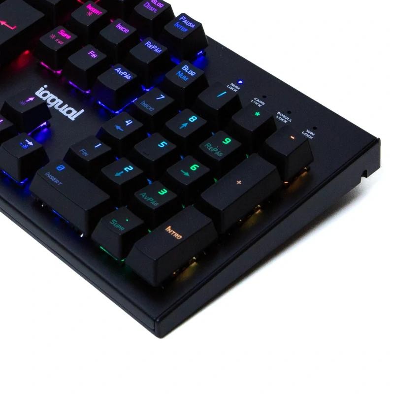 Iggual teclado gaming mecánico obsidian rgb negro
