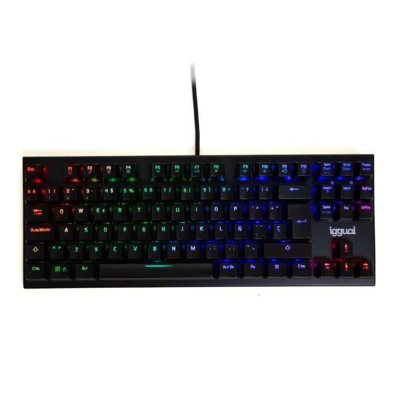 Iggual teclado gaming tkl mecánico onyx rgb negro