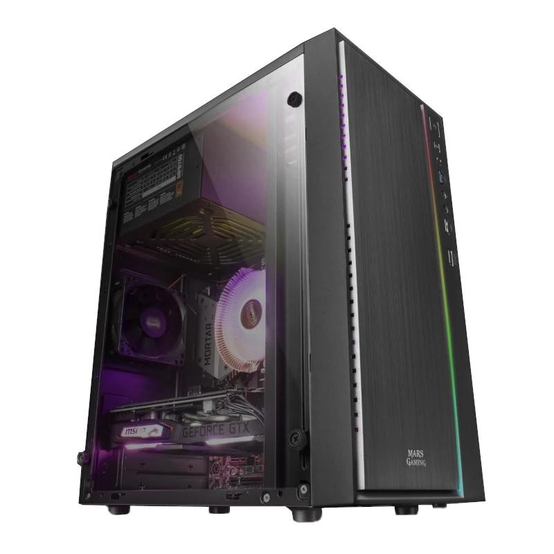 Mars gaming caja m-atx  mcm x 16xargb 1x8cm