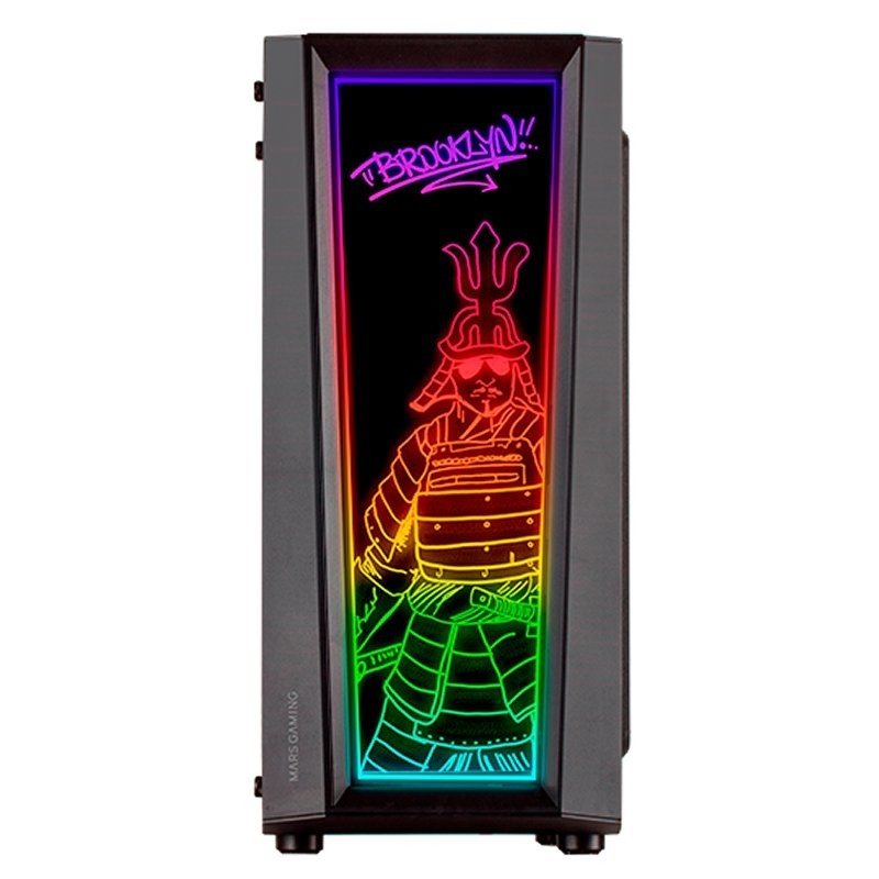 Mars gaming caja atx  mc-art 12cm frgb black