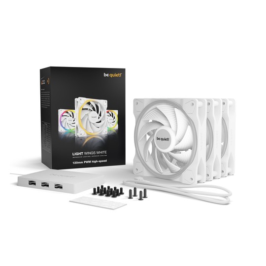 VENTILADOR 120X120 BE QUIET LIGHT WINGS HIGH SPEED WHITE