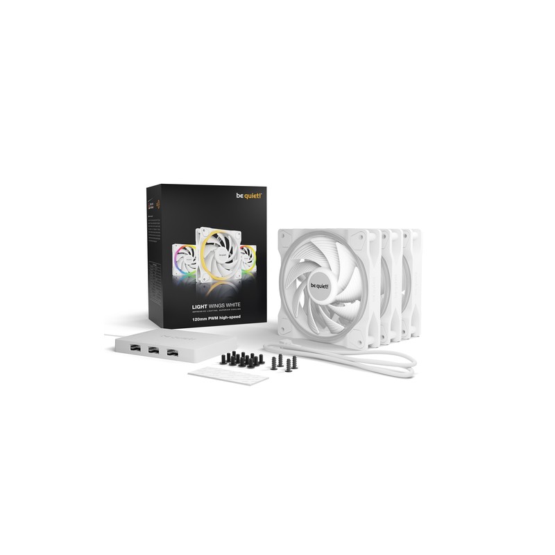 VENTILADOR 120X120 BE QUIET LIGHT WINGS HIGH SPEED WHITE