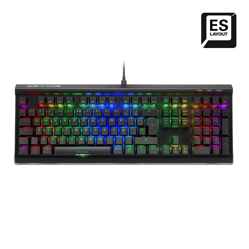 Teclado gaming sharkoon sgk60 mecanico rgb brown switch