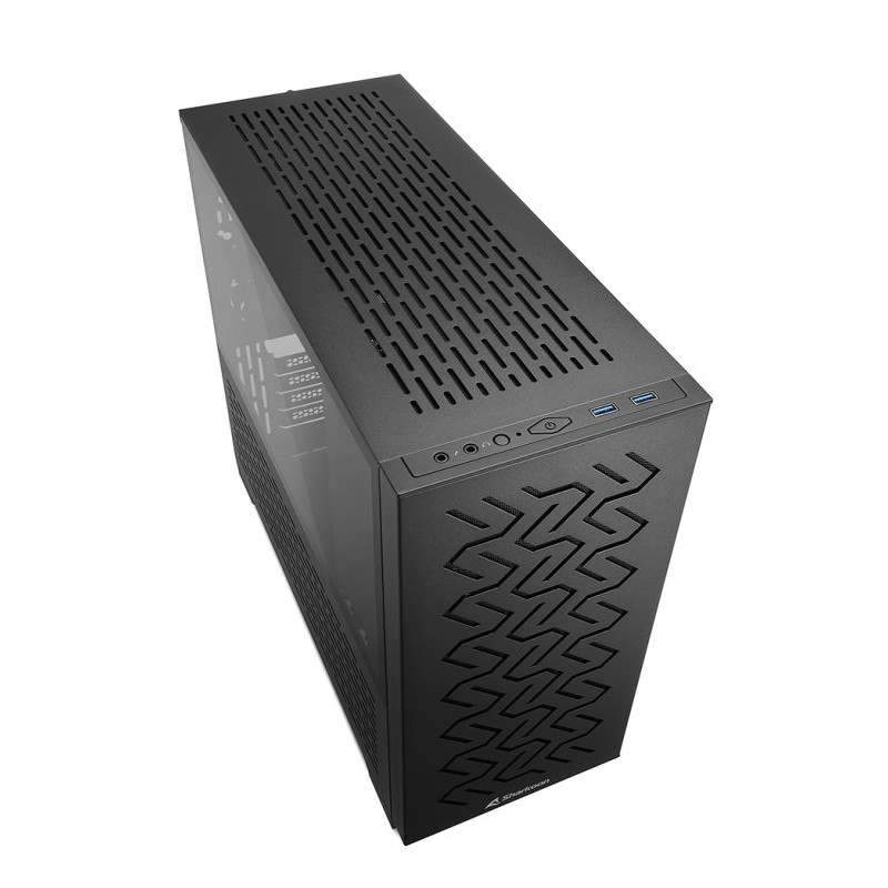 Caja ordenador gaming sharkoon ms - z1000 matx 2 x usb3.0 sin fuente negro