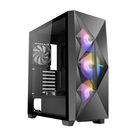 Caja ordenador gaming antec df800 flux atx 2 x usb 3.2 sin fuente negro rgb