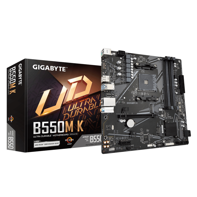 Placa base gigabyte b550m k am4 m - atx -  4x ddr4 -  4x sata3 -  4x usb 3.2 -  4x usb 2.0