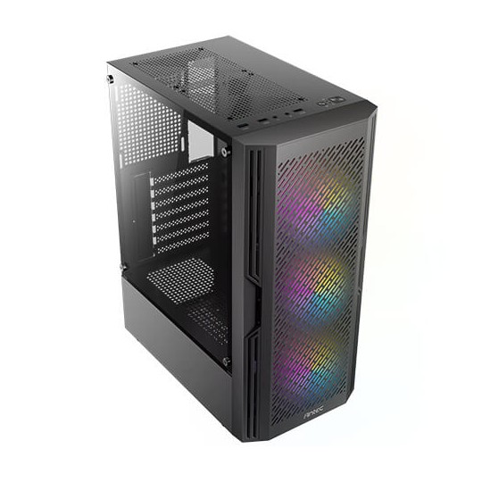 Caja ordenador gaming antec ax20 matx 1 x usb 3.2 2 x usb 2.0 3 x 120mm negro