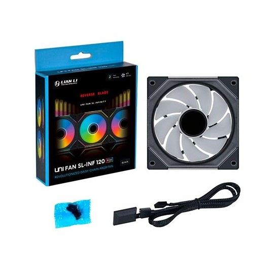 VENTILADOR 120X120 LIAN LI UNI FAN REVERSE SLIN 120 S BK
