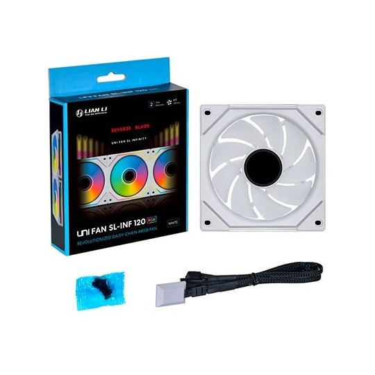 VENTILADOR 120X120 LIAN LI UNI FAN REVERSE SLIN 120 S WH