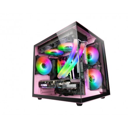 Caja Microatx Mcview Rosa Mars Gaming