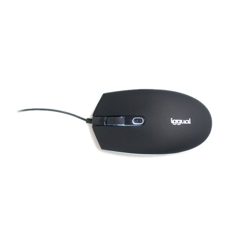 Iggual ratón óptico com-led-1600dpi negro