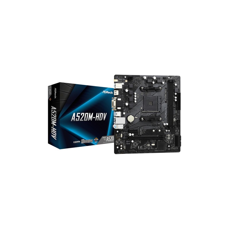 PLACA BASE ASROCK AM4 A520M-HDV