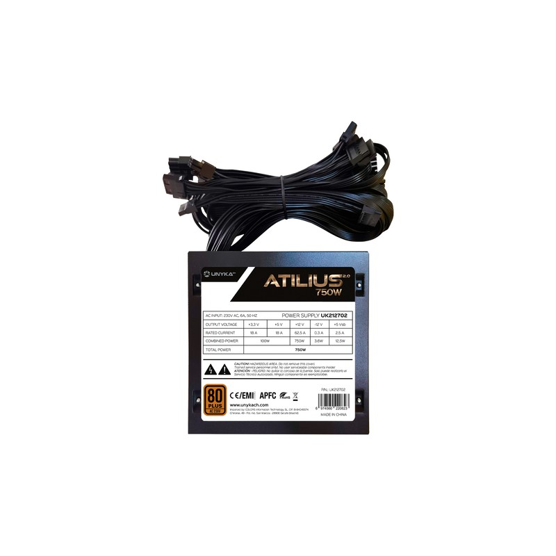 FUENTE DE ALIMENTACION ATX 750W UNYKACH ATILUS 2.0