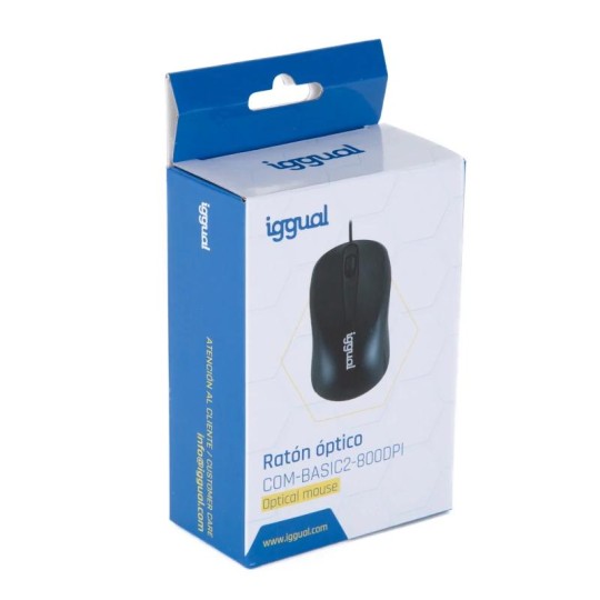 Iggual ratón óptico com-basic2-800dpi negro