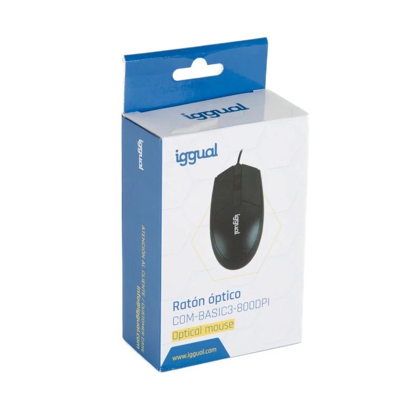 Iggual ratón óptico com-basic3-800dpi negro