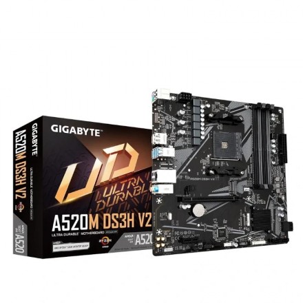 Gigabyte placa base a520m ds3h v2  matx am4
