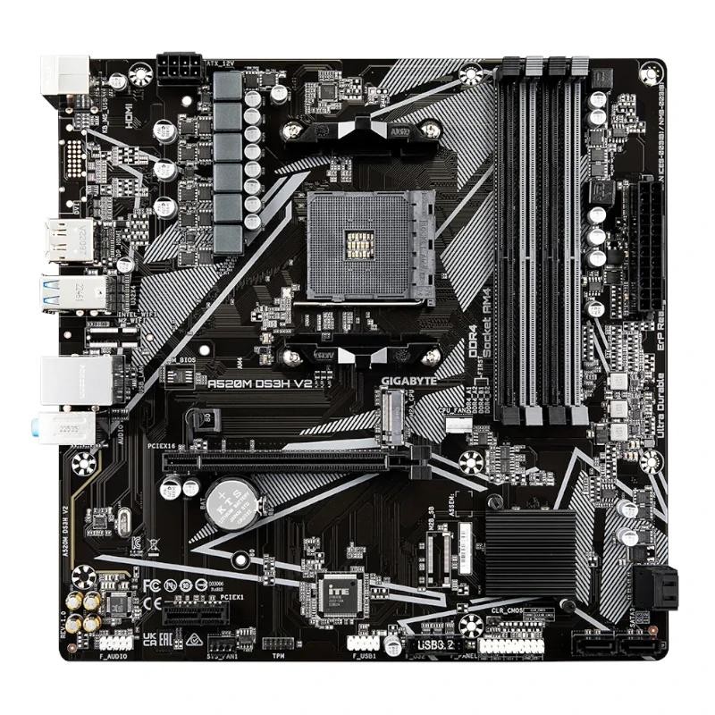 Gigabyte placa base a520m ds3h v2  matx am4