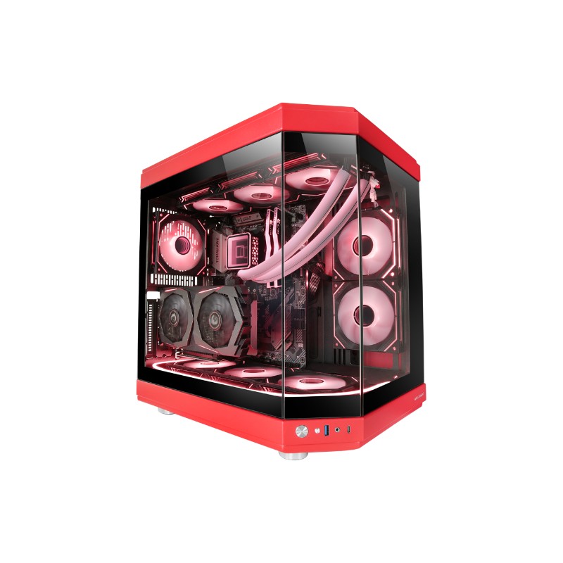 Caja Semitorre Atx Mc3t Rojo Mars Gaming