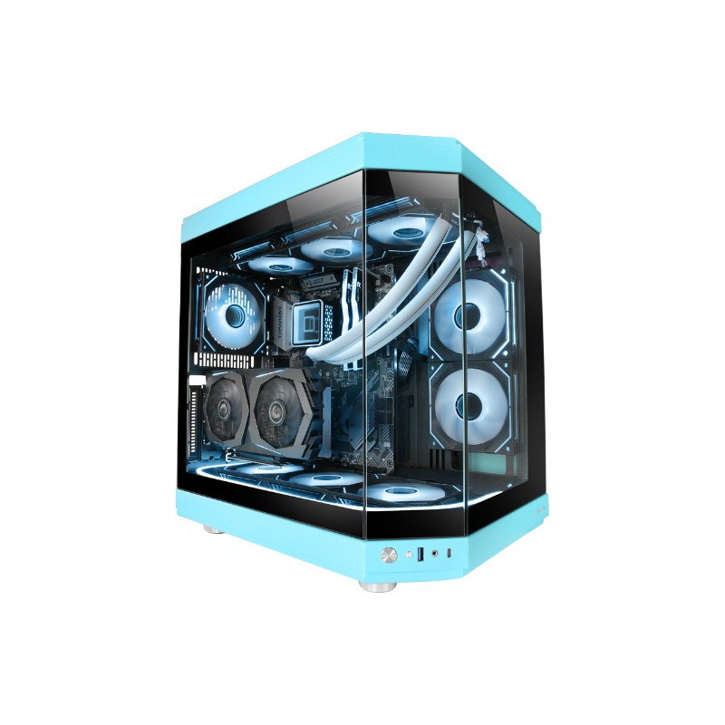Caja Semitorre Atx Mc3t Azul Mars Gaming