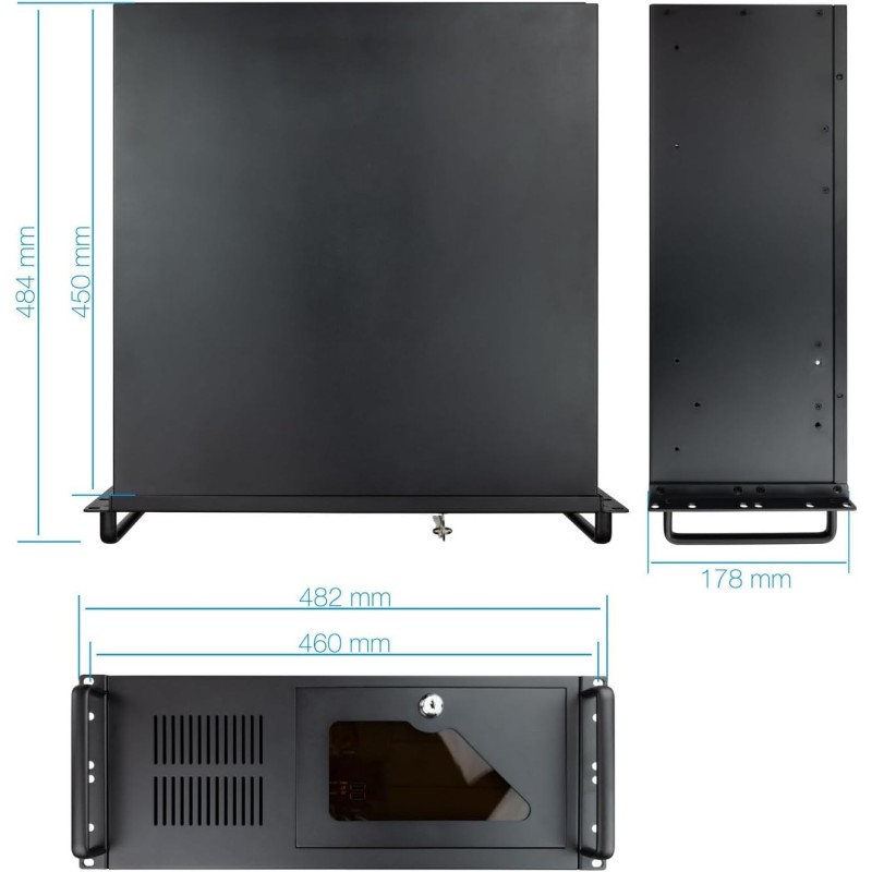 Tooq Rack-406N-USB3 19" 4U USB 3.0 - Caja Rack