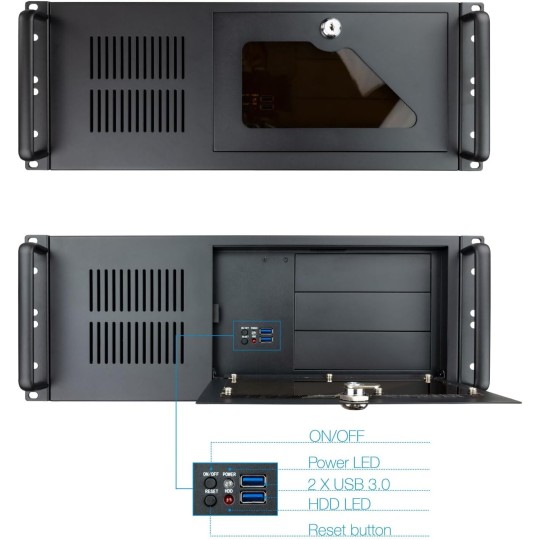 Tooq Rack-406N-USB3 19" 4U USB 3.0 - Caja Rack