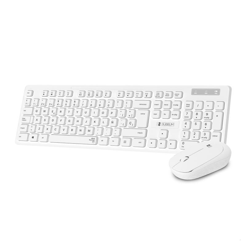 COMBO TECLADO RATON SUBBLIM BUSINESS SLIM SILENCIOSO INALAMBRICO 2.4G B