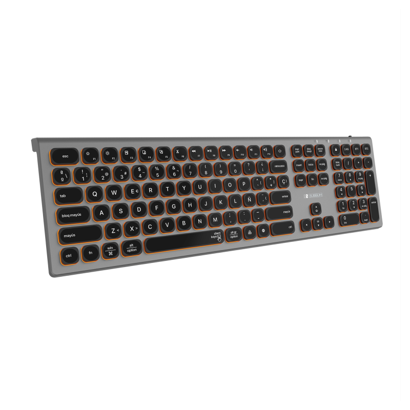 TECLADO SUBBLIM KEYBOARD BLUETOOTH MASTER ILUMINADO EXT GREY/BLACK