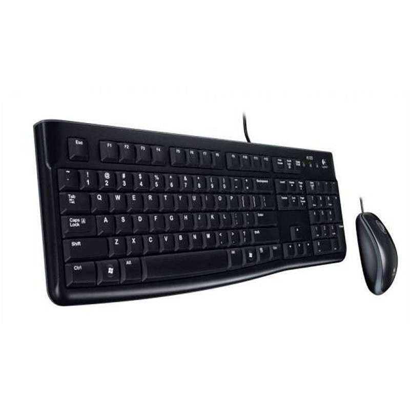 Logitech mk120 teclado + ratón óptico 1000dpi usb