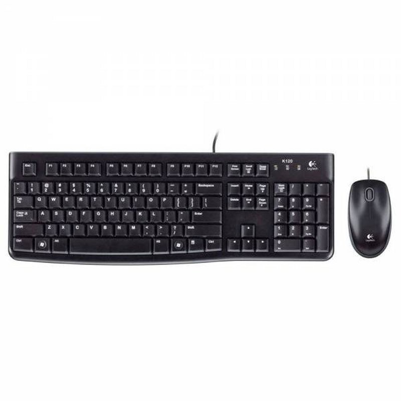 Logitech mk120 teclado + ratón óptico 1000dpi usb