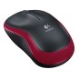 Logitech ratón inalámbrico m185 rojo
