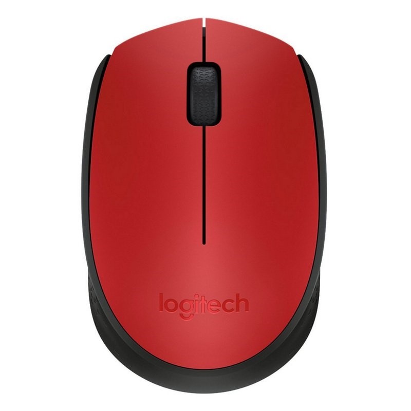 Logitech ratón inalámbrico m171 1000 dpi neg/rojo