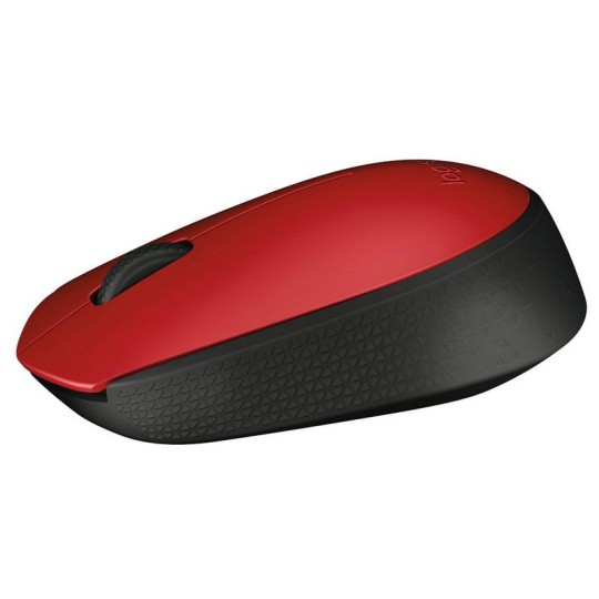 Logitech ratón inalámbrico m171 1000 dpi neg/rojo