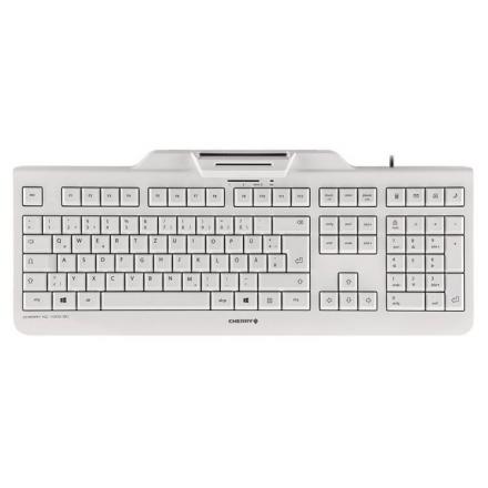 Cherry teclado+lector chip integrado (dnie) blanco