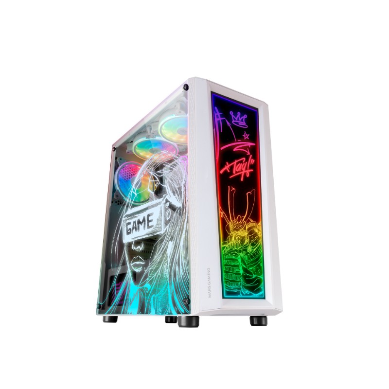 Caja Semitorre Atx Mcart Blanco Mars Gaming