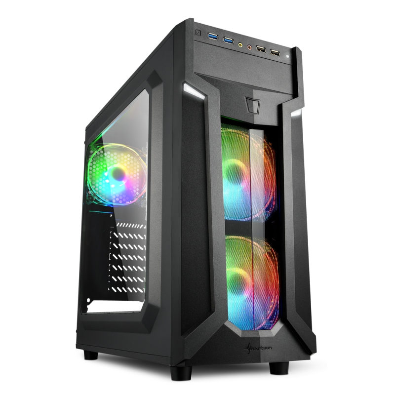 CAJA ATX SHARKOON VG6-W RGB 2XUSB3.0 SIN FUENTE