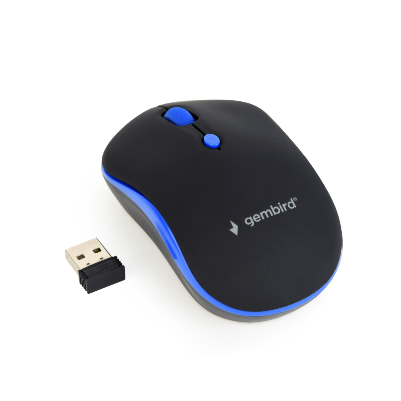 RATON OPTICO INALAMBRICO GEMBIRD  NEGRO/AZUL