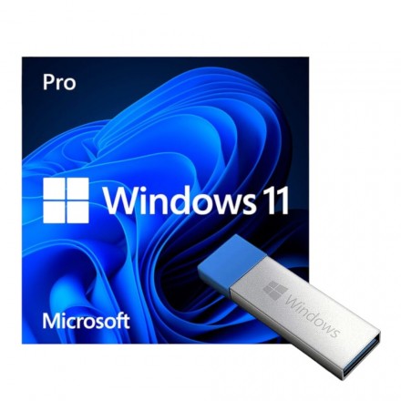 (Oferta) Licencia Windows 11 Pro 64 Bits + USB con el instalador y adhesivo Microsoft original